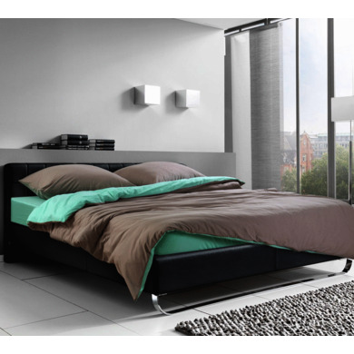 Комплект постельного белья Текс-Дизайн "Мятный капучино" трикотаж, двуспальный евро