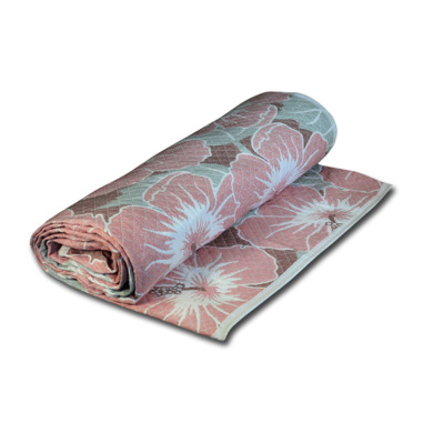 Покрывало Cleo Жаккард серо-розовое с цветами 180х210 см