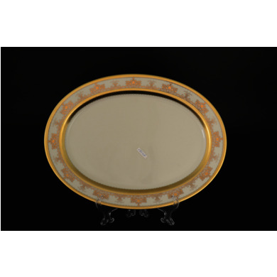 Блюдо овальное "Constanza Cream Saphir Cold" 35 см