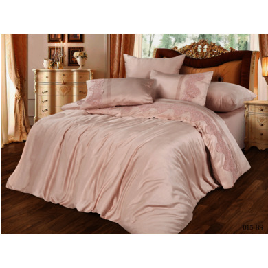Комплект постельного белья Cleo Bamboo Satin (розовый), евро макси