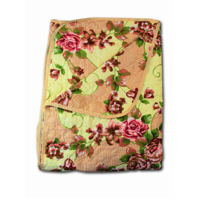 Покрывало-одеяло Cleo Бежево-кремовое с цветами 200х215 см