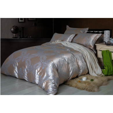 Комплект постельного белья "Сайлид F-137" сатин-жаккард, двуспальный евро