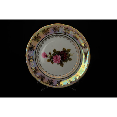 Набор тарелок "Фредерика Роза перламутр" 25 см. 6 шт.