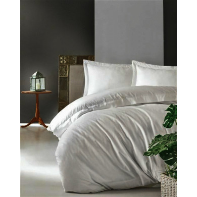 Комплект постельного белья Cottonbox Elegant (белый) сатин, двуспальный евро