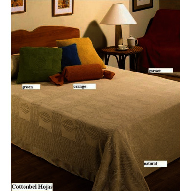 Покрывало-плед Belcrisa Cottonbel hojas garnet 220х260 см