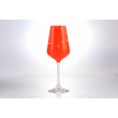 Набор бокалов для вина "Sandra Tinsel" 250 мл 6 шт (оранжевый)