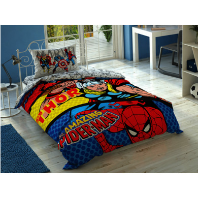 Комплект постельного белья Tac Marvel Comics ранфорс, 1,5 сп.