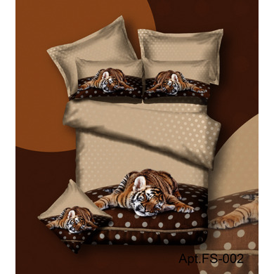 Комплект постельного белья Diva Afrodita Tiger сатин, двуспальный