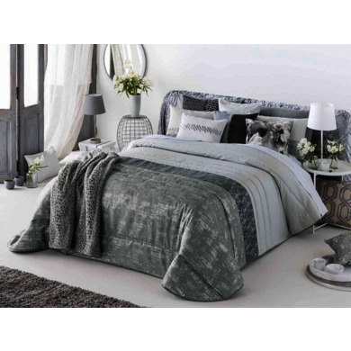 Покрывало стеганое Antilo Ainara gris 250х270 см + 2 наволочки 40х60 см