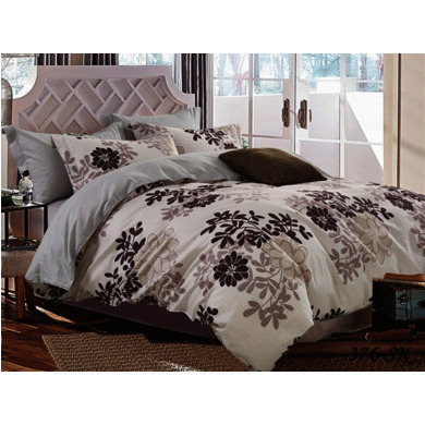 Комплект постельного белья Cleo Цветы на светлом фоне сатин, двуспальный