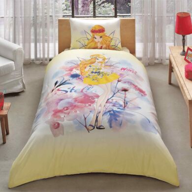 Комплект детского постельного белья Tac Winx Stells Water Colour ранфорс, 1,5 сп.