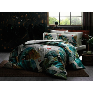 Комплект постельного белья Tac Premium Digital Fridas сатин-делюкс, двуспальный евро