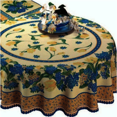 Скатерть гобеленовая Fini.Cop Tulipani blue 150x180 см