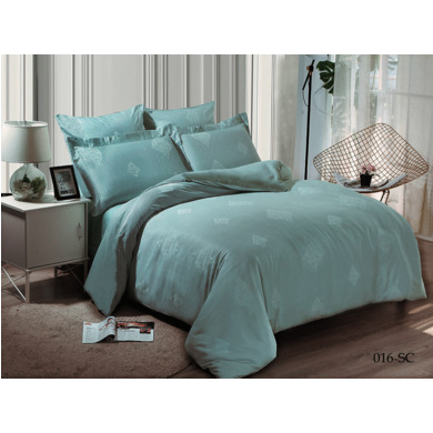 Комплект постельного белья Cleo Soft Cotton (светло-голубой), двуспальный евро