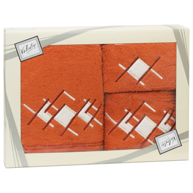 Комплект полотенец Valentini Apache (коричневый) 30х50 см, 50х100 см, 70х140 см 3 шт