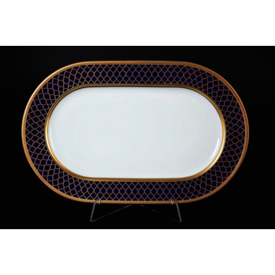Блюдо "Valencia Cobalt Gold" 36 см овальное