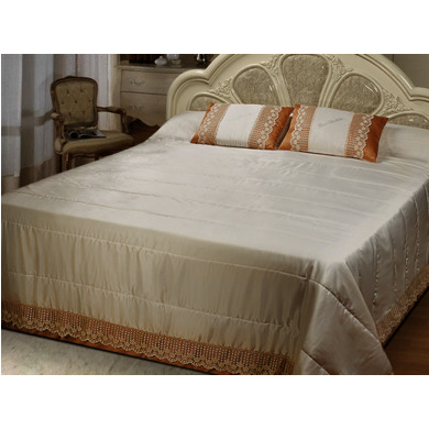 Покрывало Renato Balestra Ornela beige 268x268 см + 2 подушки 35х50 см