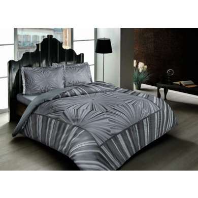 Комплект постельного белья Tac Venus (серый) сатин, двуспальный евро