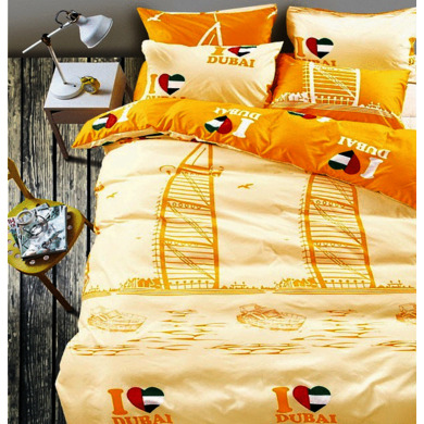 Комплект постельного белья Liliya Dubai (кремовый) микрофибра, двуспальный евро