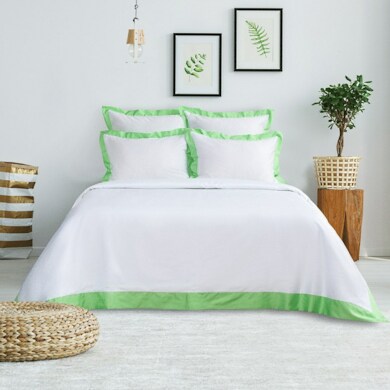 Комплект постельного белья Этель "Elite зеленый" сатин, двуспальный евро