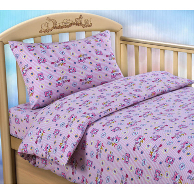 Комплект постельного белья Текс-Дизайн "Мой друг (розовый)" трикотаж, детский