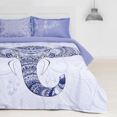 Комплект постельного белья Этель Слон ранфорс, двуспальный евро