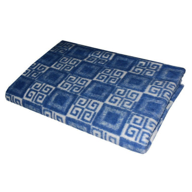 Одеяло байковое жаккард Ермолино "Голубое" 150х215 см
