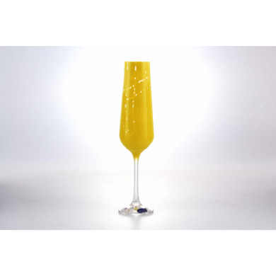 Набор фужеров для шампанского "Sandra Tinsel" 200 мл 6 шт (желтый)