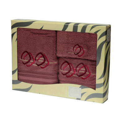 Комплект полотенец Valentini Legacy (сиреневый) 30х50 см, 50х100 см, 100х150 см 3 шт