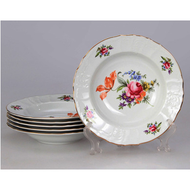 Набор глубоких тарелок "Бернадот Полевой цветок" 23 см. 6 шт.