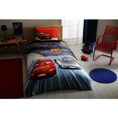 Комплект детского постельного белья Tac Cars 3 ранфорс, 1,5 сп.