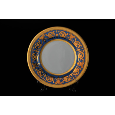 Набор тарелок "Constanza Imperial Blue Gold" 21 см. 6 шт.