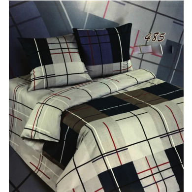 Комплект постельного белья Экзотика "Абстрактная геометрия" бязь, двуспальный евро