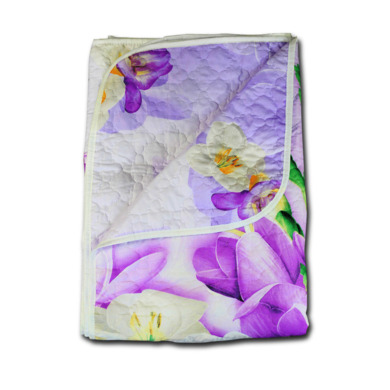 Покрывало-одеяло Cleo Сиреневое с цветами 200х215 см