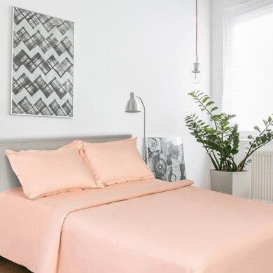 Комплект постельного белья Этель "Розовая колыбельная" мако-сатин, двуспальный