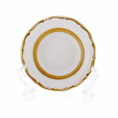 Набор тарелок "Лента золотая матовая 2" 17 см 6 шт