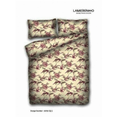 Комплект постельного белья Lameirinho Цветочный орнамент сатин, двуспальный