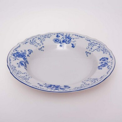Набор глубоких тарелок "Бернадот Синие розы 24074" 23 см. 6 шт.