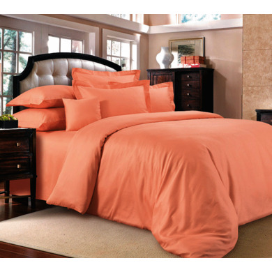 Комплект постельного белья "Нежный персик" сатин, двуспальный евро