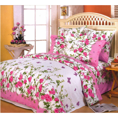 Комплект постельного белья "Сайлид A-63 (розовый)" поплин, 1,5 сп.