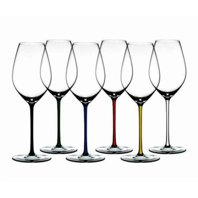 Набор фужеров "Fatto a Mano Champagne Wine Glass" 445 мл (с разноцветными ножками)