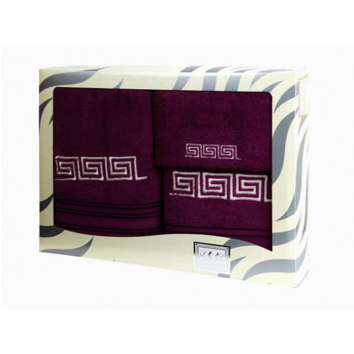Комплект полотенец Valentini Fashion 2 (сиреневый) 30х50 см, 50х100 см, 70х140 см 3 шт