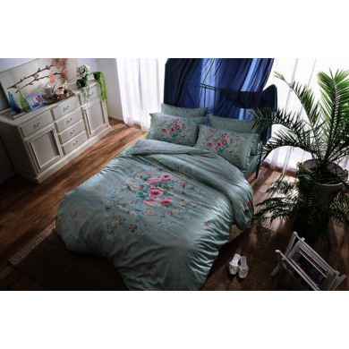 Комплект постельного белья Tac Premium Digital Misty сатин-делюкс, двуспальный евро
