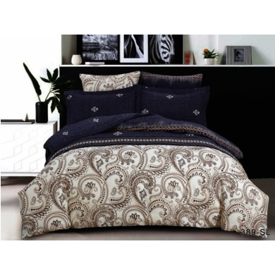 Комплект постельного белья Cleo Лиццано сатин, двуспальный евро