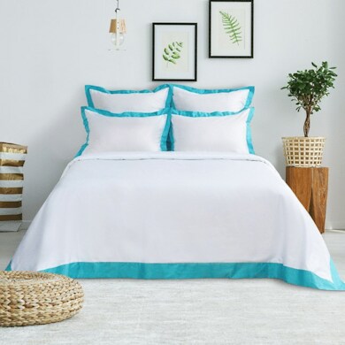 Комплект постельного белья Этель "Elite голубой" сатин, двуспальный евро