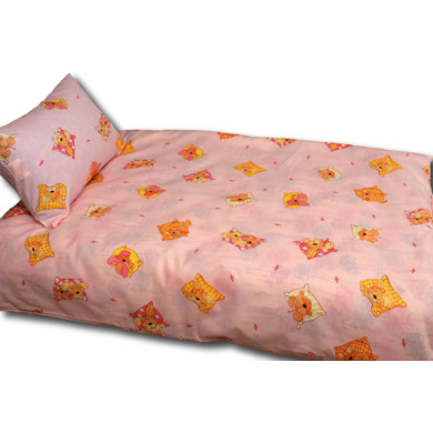 Комплект постельного белья Альвитек Пчелка "Сонное царство розовое" бязь, детский