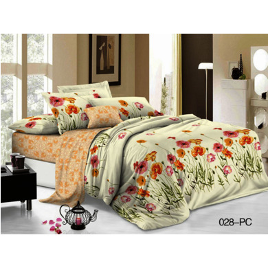 Комплект постельного белья Cleo Полевые цветы поплин, двуспальный