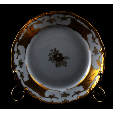 Набор тарелок "Кленовый лист белый 408" 17 см. 6 шт.