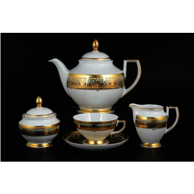 Чайный сервиз "Arabesque Greenshadow Gold" на 6 персон 15 предметов 