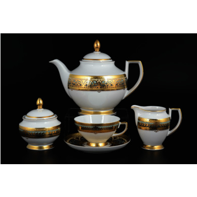 Чайный сервиз "Arabesque Greenshadow Gold" на 6 персон 15 предметов 